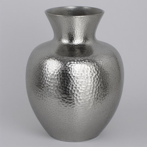 Premium Tall Metal Vase Polished Hand With Engraved Motifs <b>Offering</b> Refined Accent Sophisticated Decorative Floral Arrangements. - Product Image 6