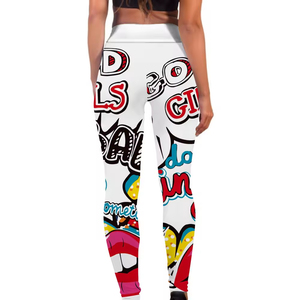 High Quality Cool American Style Floral <b>Printed</b> Yoga Pants High Waist Breathable <b>Leggings</b> for Women XXL Size for Running - Product Image 6