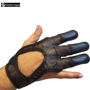 Guantes de tiro con arco de tiro Guantes protectores de tres dedos para hombres Mujeres Adolescentes y adultos Guantes de tiro con arco para principiantes - Product Image 3