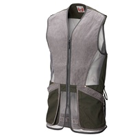 Nouveau gilet de sport élégant Pro, gris et noir, 100% cuir suédé, argile, tir, gilet de tir à motif personnalisé, piège à brochettes