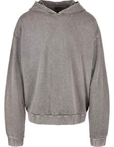 Sweat à capuche en coton surdimensionné pour hommes, manches longues personnalisées, lavé à l'acide, qualité supérieure, sweat à capuche lourd et lavé à l'acide pour hommes et femmes - Product Image 4