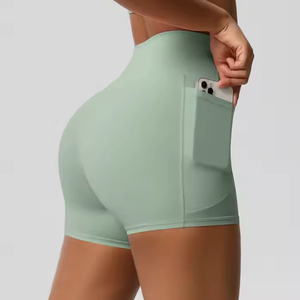 Pantalones cortos de botín para mujer con logotipo personalizado de la mejor calidad, pantalones cortos transpirables, crea tu propio diseño - Product Image 2