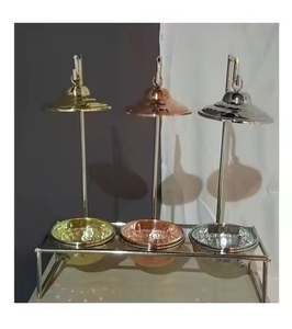 Chauffe-plat buffet en cuivre martelé de créateur pour occasions festives mariages hôtels restaurants fêtes - Product Image 4