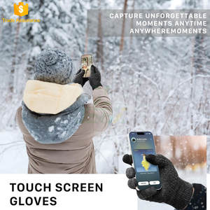Gants d'hiver durables pour hommes et femmes, doublure en coton acrylique, compatibles avec les écrans tactiles, design tricoté chaud, uni, quatre saisons, extérieur, froid - Product Image 3