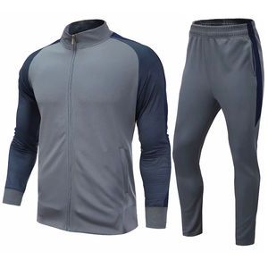 Ensemble de sport personnalisable pour hommes veste à demi-fermeture éclair pour fans vêtements d'entraînement maillots de jeux kit de football hauts et pantalons tenue décontracté - Product Image 1