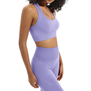 Fabricant de services OEM, vêtements de yoga pour femmes, taille plus, personnalisé, professionnel, ensemble 2 pièces, polyester/coton respirant - Product Image 5