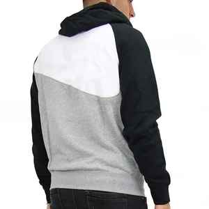 Men's Black Color <b>Zip</b> <b>Hoodie</b> Cotton-Poly 240GSM Breathable Full Zipper Kangaroo <b>Pocket</b> <b>Hoodie</b> - Product Image 3