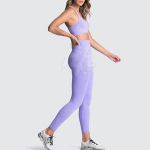 Femmes Top Fashion Respirant Solide Motif Yoga Set Plus Size-Prix de gros - Product Image 4