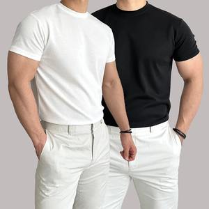 Summer Gym Sports Fitness <b>Short</b> <b>Sleeve</b> T-shirt Men's Training Cotton Breathable Tops Solid Color Tee Casual <b>Sweatshirt</b> Clothing - Product Image 5