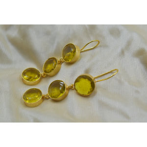 Trending latest handmade dangle <b>Earring</b> Stone 18K <b>Gold</b> Plated <b>Earrings</b> women fashion jewelry <b>earrings</b> women - Product Image 2