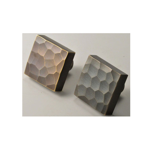 Bouton forme carrée noir fini martelé Design moderne bouton de porte chambre matériel accessoires de travail du bois - Product Image 1