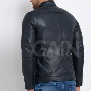 Chaqueta de cuero clásica para hombre, estilo elegante, acolchado grueso, chaqueta de invierno con forro suave para caballeros - Product Image 3