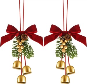 Cloche de Noël décorative en métal pour arbre, décoration de fête de vacances et décoration de maison de style vintage - Product Image 3