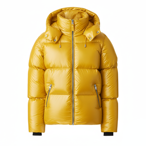 Veste d'hiver pour homme, doudoune tendance avec logo sur le devant, imperméable, avec capuche coupe-vent amovible, vêtements d'extérieur - Product Image 1