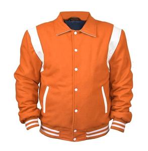 แจ็กเก็ตขนสัตว์100% สำหรับผู้ชายปักลายตัวอักษรสไตล์สตรีทงานตามสั่ง - Product Image 1