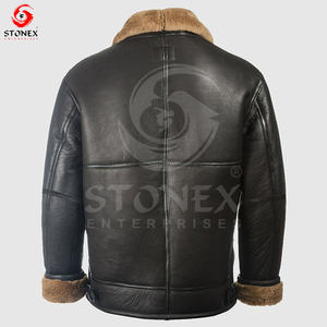 Veste en cuir véritable de qualité supérieure personnalisée pour hommes avec un design et des couleurs différents. - Product Image 4