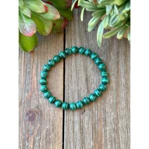 Handmade <b>Adjustable</b> Malachite Beaded <b>Bracelet</b> Gold Plated Ball Number Shape for Gift Include Opal Amethyst Quartz Made Jade Wood - Product Image 1