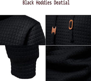 Sweat à capuche imprimé personnalisé pour hommes motif solide hiver sweat-shirt polaire thermique 100% coton noir matériel Me Hoodies - Product Image 5