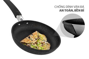 กระทะทอดเหนี่ยวนำไม่ติด18ซม. พร้อมตัวเครื่องอลูมิเนียมเป็นมิตรกับสิ่งแวดล้อมและด้ามจับอเนกประสงค์ - Product Image 6