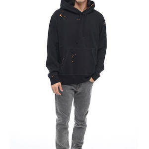 Sudaderas con capucha de lana para hombre de alta calidad 100% algodón personalizado Pull Over bordado patrón sólido para invierno - Product Image 4