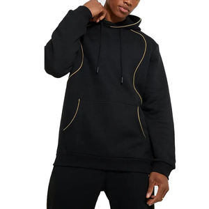 Men Activewear Piping <b>detail</b> man tracksuit hooded sweatsuit hoodies two piece clothing custom track suit jogger set men - Product Image 4