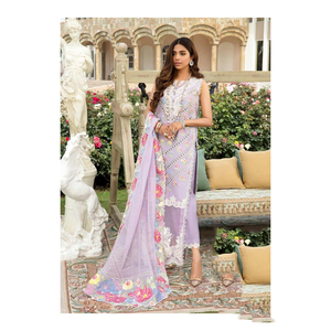Robe d'hiver sur mesure de haute qualité pour femmes style pakistanais Salwar Kameez matériel en soie et coton - Product Image 2