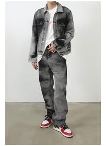 Ensemble de costume en jean Jeans Ensemble de veste en jean imprimé délavé et ensembles de jeans pour hommes - Product Image 3