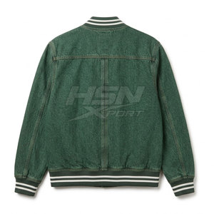 บริการ OEM เสื้อแจ็คเก็ตยีนส์ผู้ชายแบบมีปกตั้ง ปักโลโก้ด้านหน้า ดีไซน์สั่งทำคุณภาพสูงสำหรับฤดูหนาว - Product Image 2