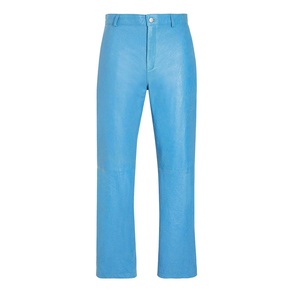 2025 cheveux de peau de vache Premium pour hommes sur pantalon évasé en cuir véritable audacieux élégant sur la mode tendance - Product Image 1