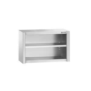 Armoire murale en acier inoxydable de qualité supérieure / Meuble de cuisine PREMIUM - 800x400x650mm - Face ouverte (sans portes) - Product Image 1