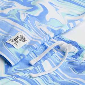 Conjunto corto de verano de 2 piezas personalizado de alta calidad para niños, Camiseta lisa de algodón/poliéster, chándal serigrafiado de alta calidad con botones - Product Image 4