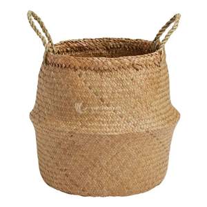 Viettimecraft Natural Seagrass Belly Basket Estilo Vintage para decoración del hogar Almacenamiento y jardineras al por mayor disponible - Product Image 2