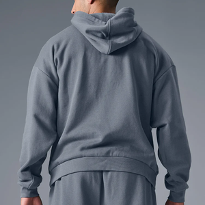 Sudadera con Capucha de Invierno para Hombre, Estilo Popular, Sólida, Holgada, con Cordón, Bolsillo Tipo Canguro, Ribete en el Bajo, Forro Polar, Impresión Digital de Lujo - Product Image 5