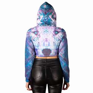 Sudadera Corta de Manga Larga para Mujer, Algodón 2026, Personalizable con Logotipo, Sudadera con Capucha Corta OEM, Venta al Por Mayor - Product Image 2