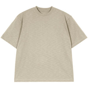 เสื้อยืดผู้ชายทรงหลวม สีพื้น ผ้าหนา ระบายอากาศ คอกลม ซักแล้ว รับสกรีนลายตามสั่ง ขายส่ง ราคาถูก เหมาะสำหรับใส่ลำลองในฤดูร้อน - Product Image 4