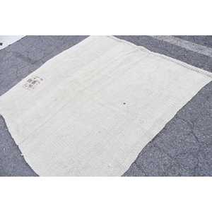 Tapis turc vintage, tapis de 5,8 x 5,7 pieds, tapis en laine persane blanc - Product Image 2