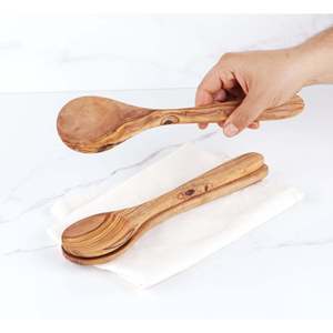 Cuillère de service de cuisine d'outils de salade en bois d'olivier de haute qualité - Product Image 1