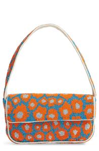 Hot Selling Durable Construction with Neat Edge Piping Beaded Shoulder Bag Leopard Print Embroidered Evening <b>Handbag</b> <b>for</b> Women - Product Image 4