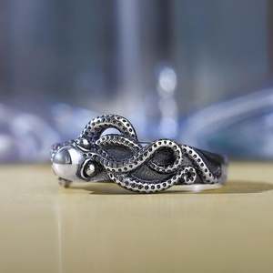 Anillo de Moda Jeulia con Diseño de Ojo de Pulpo en Plata de Ley Chapada en Oro Rosa - Product Image 6