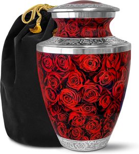 Urnas de cremación para cenizas humanas Rosas eternas Urna decorativa grande para adultos Hombres y mujeres Entierro para adultos Urna de tamaño personalizado - Product Image 6