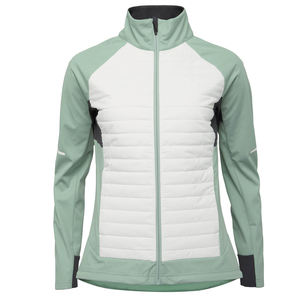 Chaqueta de invierno acolchada personalizada en blanco y negro con diseño forrado de lana softshell, impermeable, OEM - Product Image 1