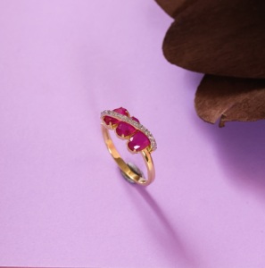 Anillo de compromiso de oro amarillo de 14 quilates de alta calidad Diseño elegante Belleza certificada por IGI del amor verdadero para boda o fiesta - Product Image 1