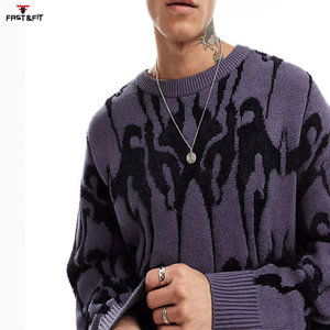 Suéter Largo de Lana y Cachemira para Hombre, Tejido Personalizado, con Logotipo Personalizado en la Parte Delantera, Transpirable, Antiarrugas, para Invierno, Precio al por Mayor - Product Image 6