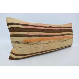 16x36 Inch Luxury Bohemian Beige Striped Wool <b>Pillow</b> Woven Vintage Fluffy Square Accent <b>Cushion</b> Bedding 18x18 Decorative <b>Cushion</b> - Product Image 3