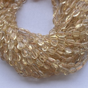 6mm 8mm 10mm naturel jaune Orange Citrine lisse ovale pierres précieuses perles brins bricolage pour la fabrication de bijoux collier Bracelet Alibaba - Product Image 4