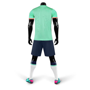 ชุดยูนิฟอร์มฟุตบอลสีฟ้าและสีขาวระบายอากาศได้ดีชุดยูนิฟอร์มฟุตบอลดั้งเดิม - Product Image 2