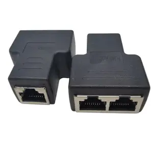 Afgeschermde 1 Tot 2 Poort Rj45 8p8c Vrouwelijke Kat 5/Cat 6 Lan Ethernet Socket Connector