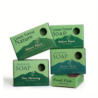 Boîte à savon pliable avec logo personnalisé imprimé, emballage de produit en matériau recyclé personnalisé avec laminage mat