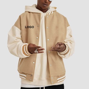 Vestes universitaire de haute qualité personnalisées Letterman broderie Logo manches en cuir saison d'hiver fabricant vestes pour hommes - Product Image 4