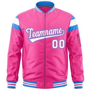 Varsity Full-Zip Broderie Vêtements de sport universitaires pour hommes Veste de baseball Oem Plus Size Varsity Jacket quantité minimale de commande bas Vêtements de baseball personnalisés - Product Image 1